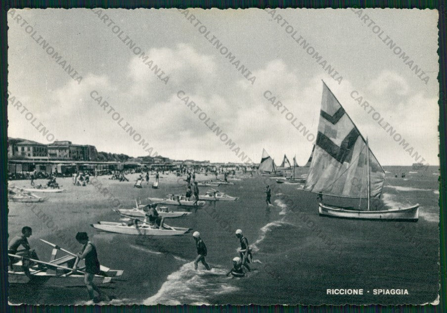 Rimini Riccione Barche Foto FG cartolina KB0065 – fronte
