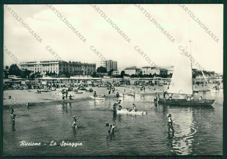 Rimini Riccione Barca Foto FG cartolina KB0066 – fronte