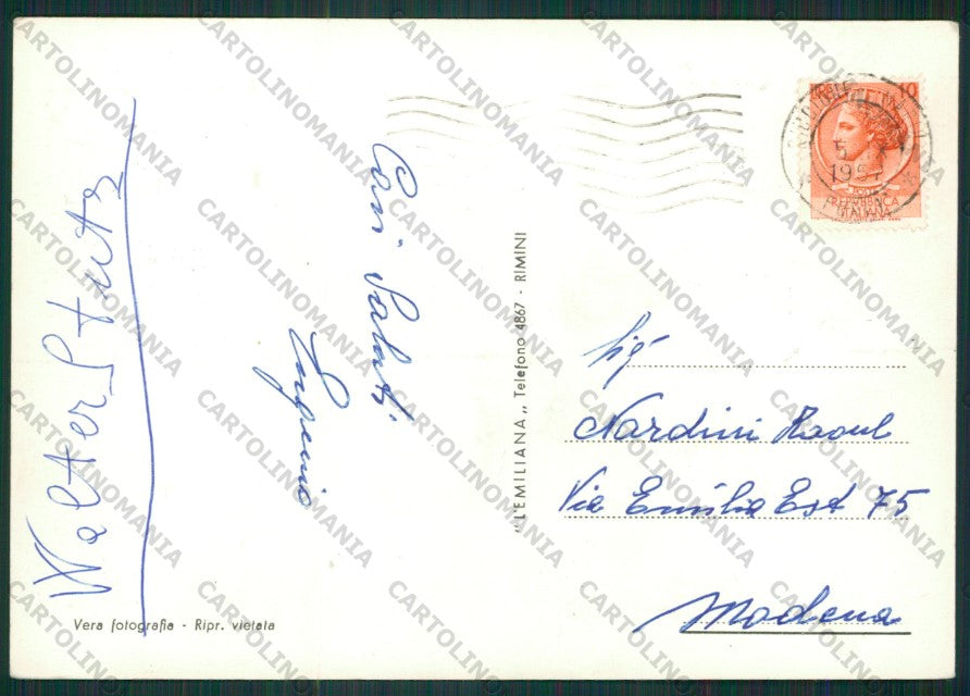 Rimini Riccione PIEGA Foto FG cartolina KB0067 – retro