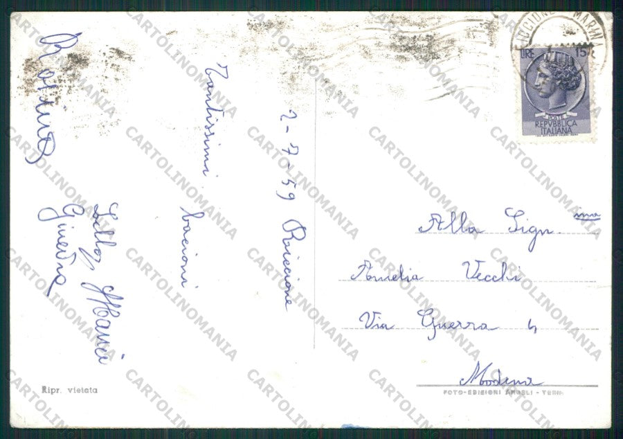 Rimini Riccione Foto FG cartolina KB0070 – retro