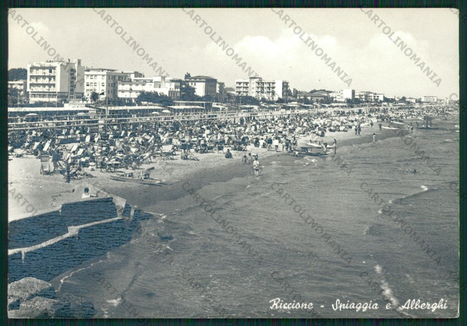 Rimini Riccione PIEGA Foto FG cartolina KB0073 – fronte