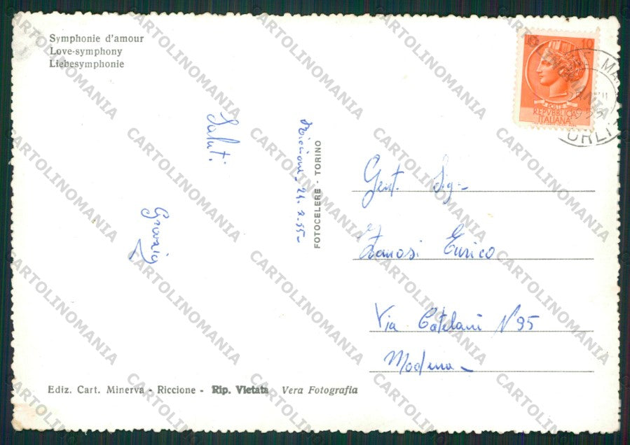 Rimini Riccione Foto FG cartolina KB0077 – retro