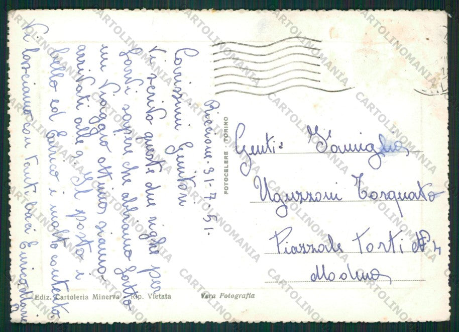 Rimini Riccione PIEGA MACCHIA Foto FG cartolina KB0101 – retro