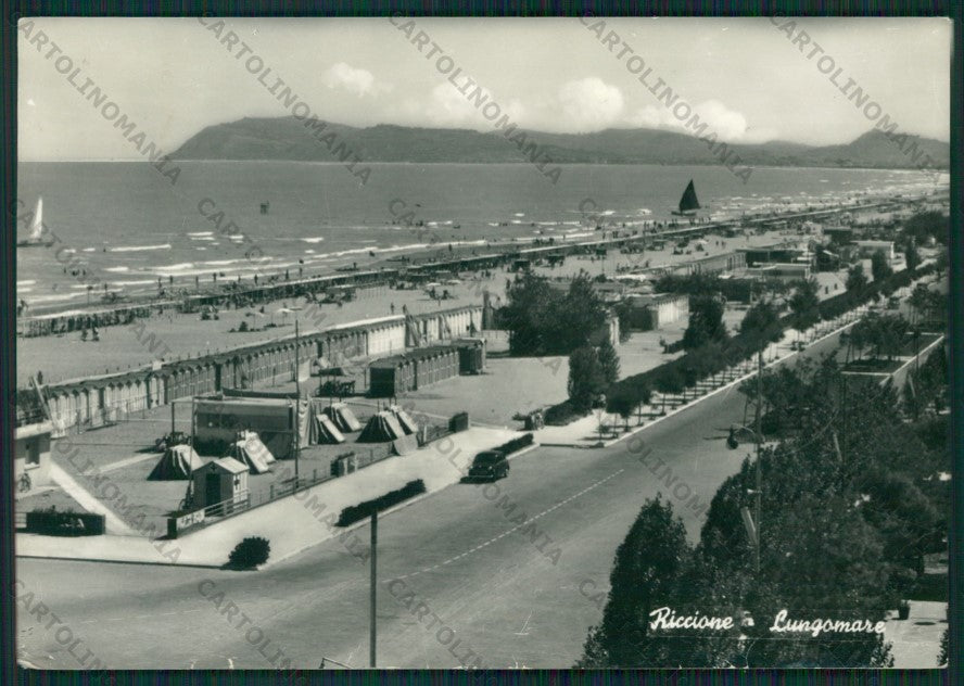 Rimini Riccione PIEGHINE Foto FG cartolina KB0104 – fronte