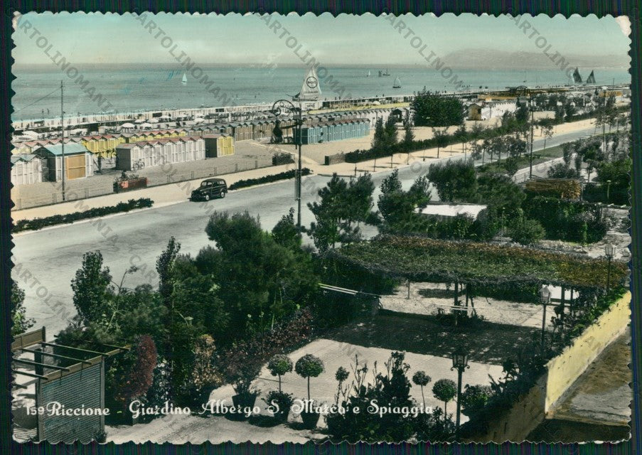Rimini Riccione PIEGA Foto FG cartolina KB0120 – fronte