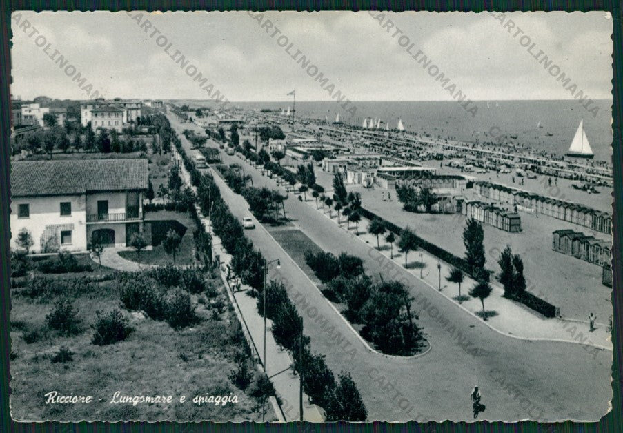 Rimini Riccione PIEGHINE Foto FG cartolina KB0121 – fronte