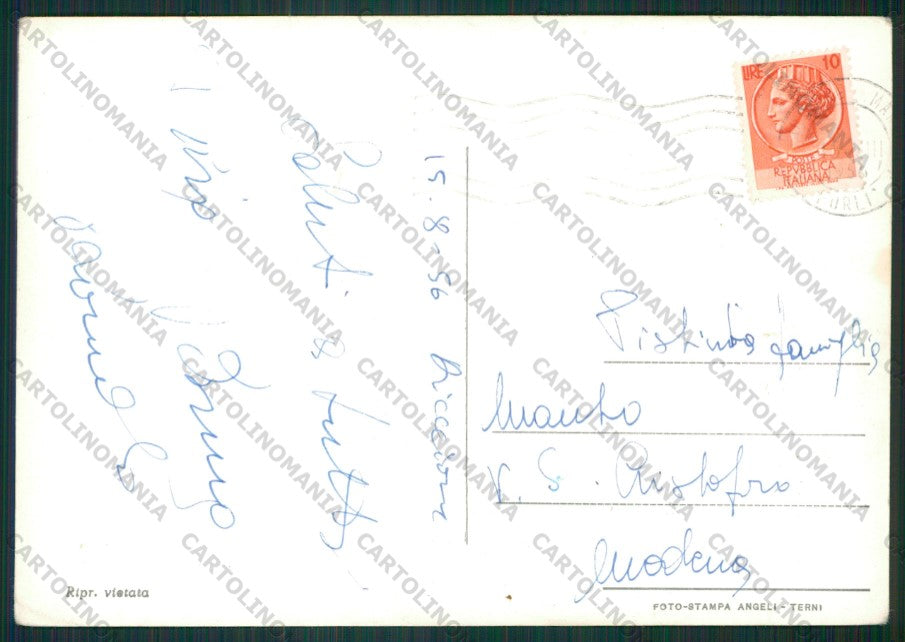 Rimini Riccione Auto Foto FG cartolina KB0125 – retro