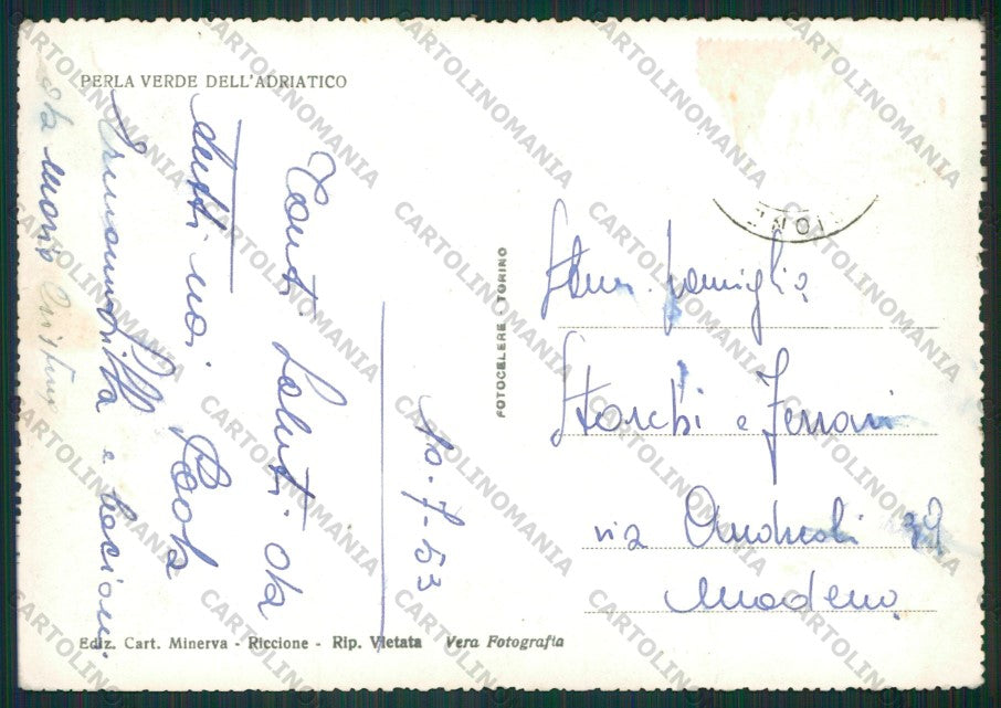 Rimini Riccione Foto FG cartolina KB0131 – retro