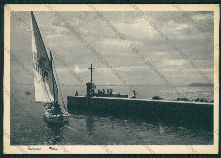 Rimini Riccione Barca FG cartolina KB0143 – fronte