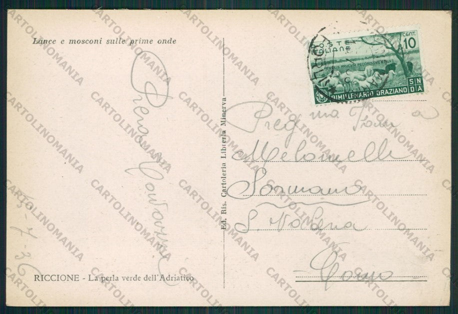 Rimini Riccione FG cartolina KB0148 – retro