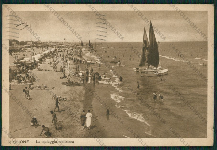 Rimini Riccione PIEGA FG cartolina KB0194 – fronte