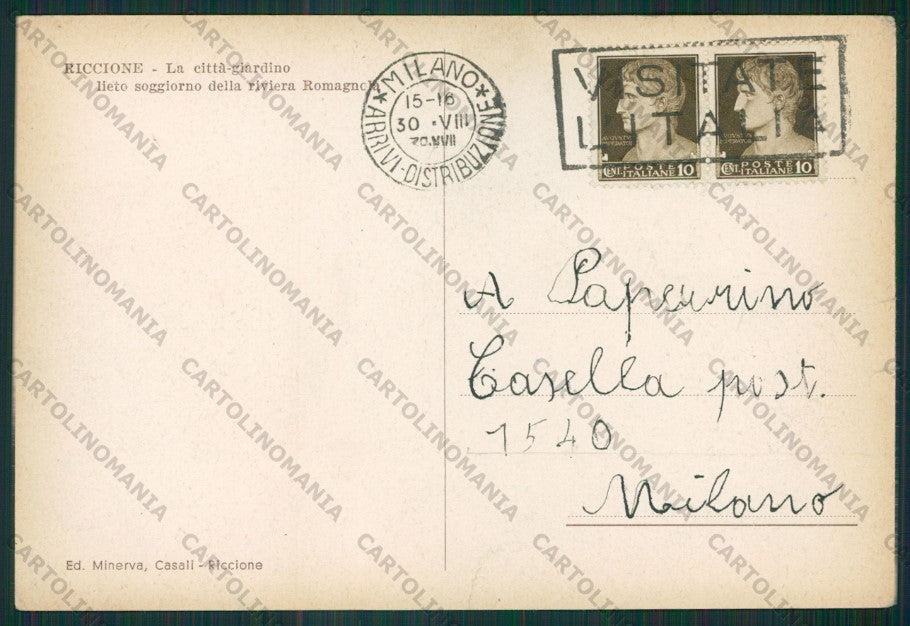 Rimini Riccione PIEGHINA FG cartolina KB0205 – retro