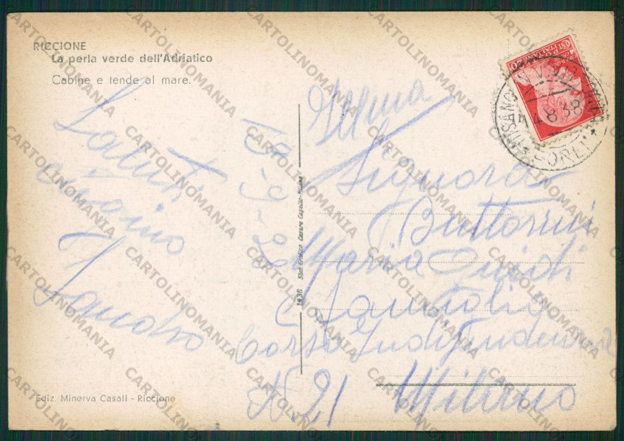 Rimini Riccione FG cartolina KB0213 – retro