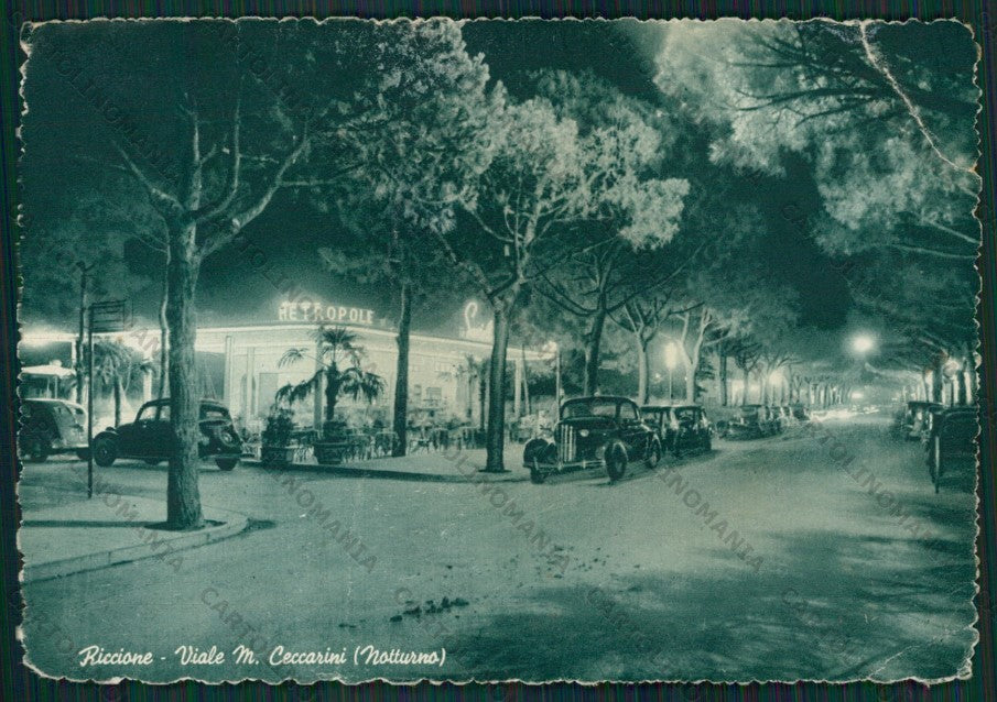 Rimini Riccione Auto PIEGHE FG cartolina KB0221 – fronte