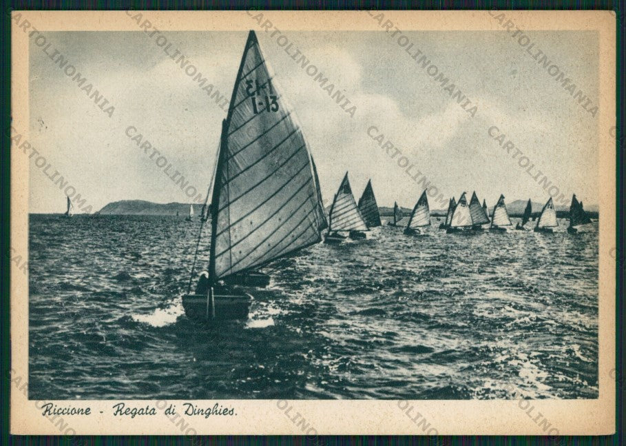 Rimini Riccione Regata di Dinghies FG cartolina KB0230 – fronte
