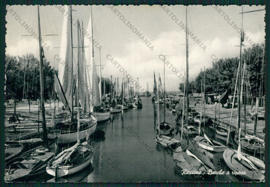 Rimini Riccione Barche Foto FG cartolina KB0237 – fronte
