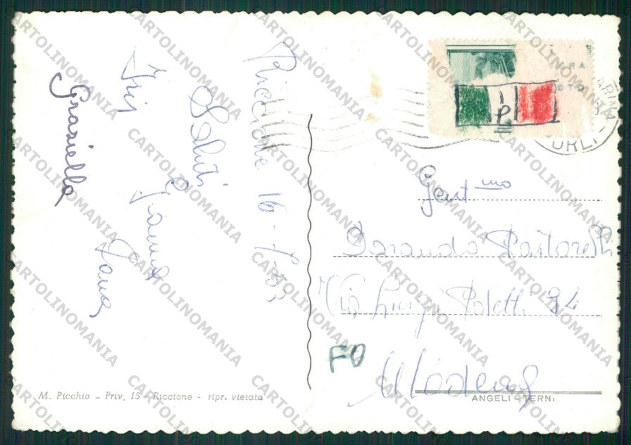 Rimini Riccione Foto FG cartolina KB0239 – retro