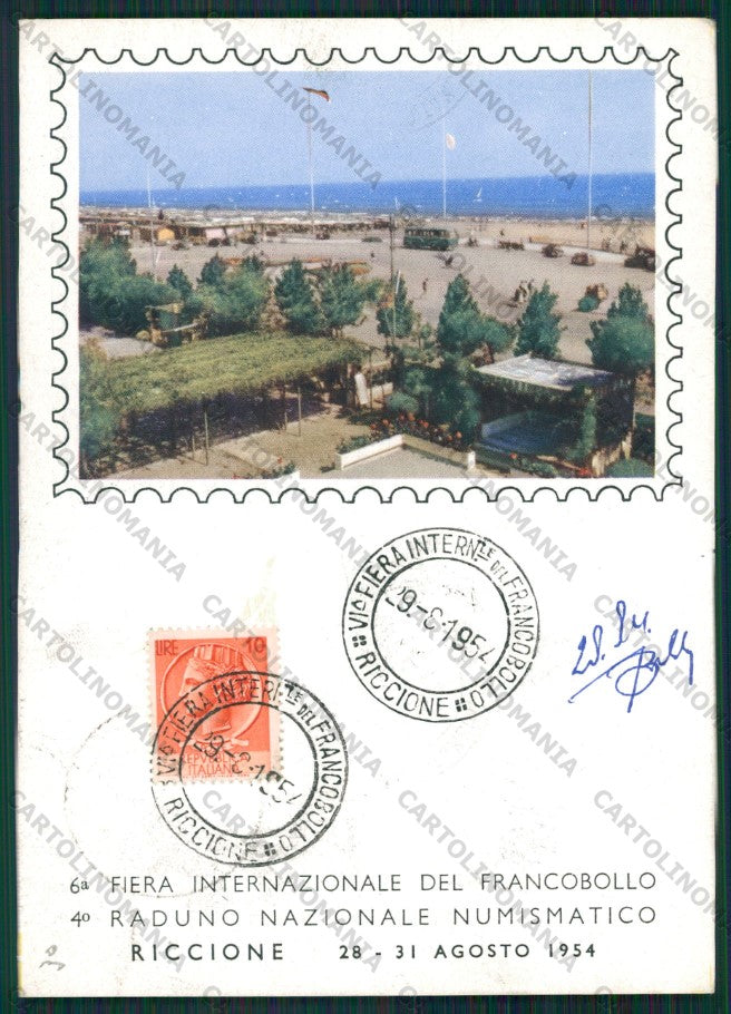 Rimini Riccione Raduno Nazionale Numismatico FG cartolina KB0251 – fronte