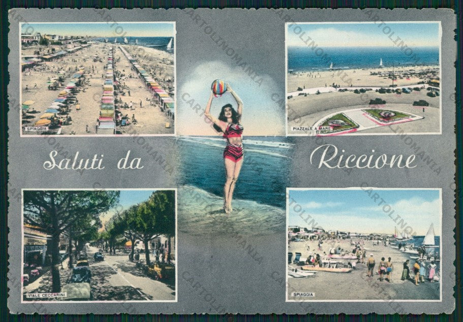 Rimini Riccione Saluti da FG cartolina KB0254 – fronte