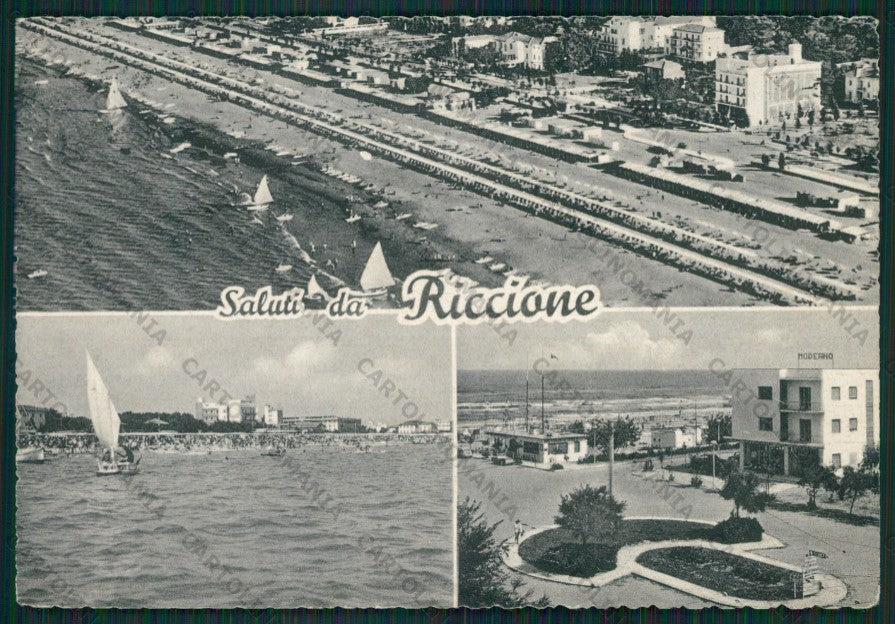 Rimini Riccione Saluti da FG cartolina KB0257 – fronte