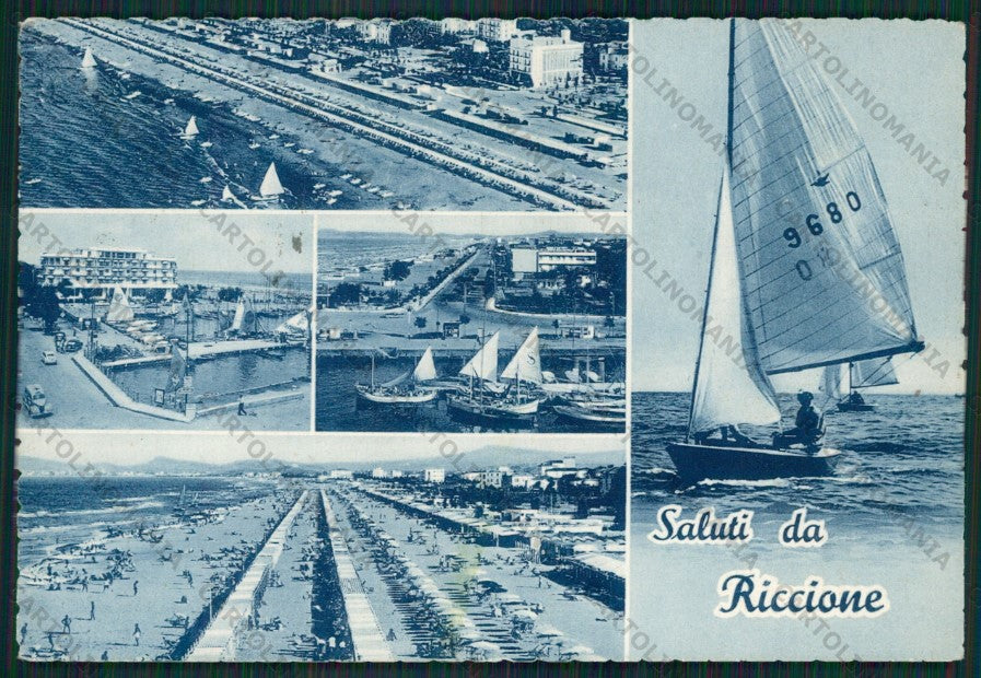 Rimini Riccione Saluti da FG cartolina KB0258 – fronte