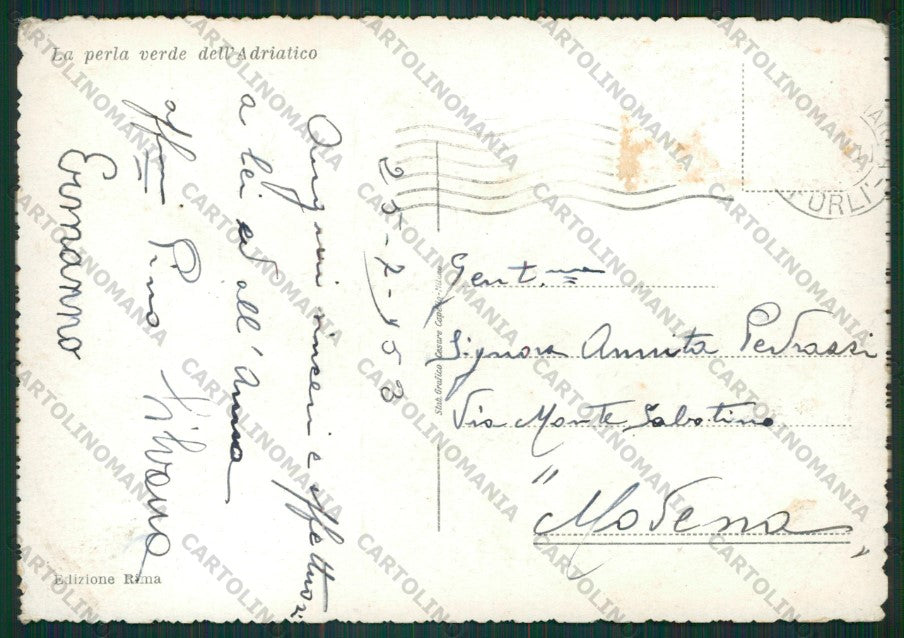 Rimini Riccione PIEGHINE FG cartolina KB0264 – retro