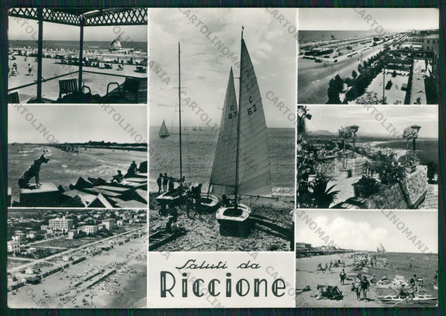 Rimini Riccione Saluti da PIEGA Foto FG cartolina KB0308 – fronte