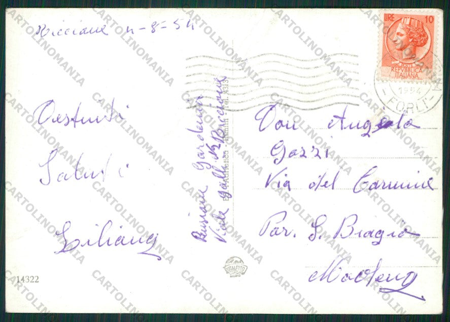Rimini Riccione Saluti da PIEGA Foto FG cartolina KB0308 – retro