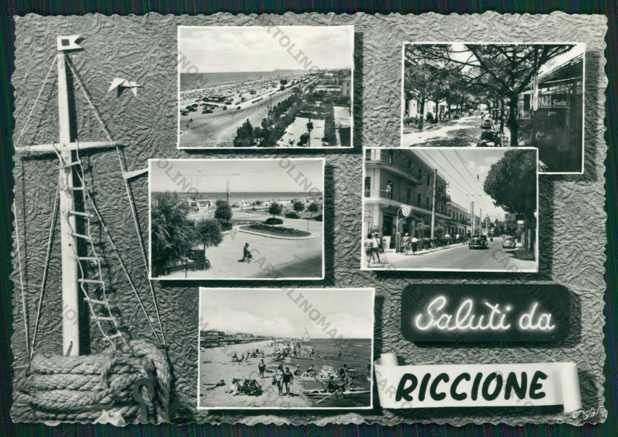Rimini Riccione Saluti da Foto FG cartolina KB0312 – fronte