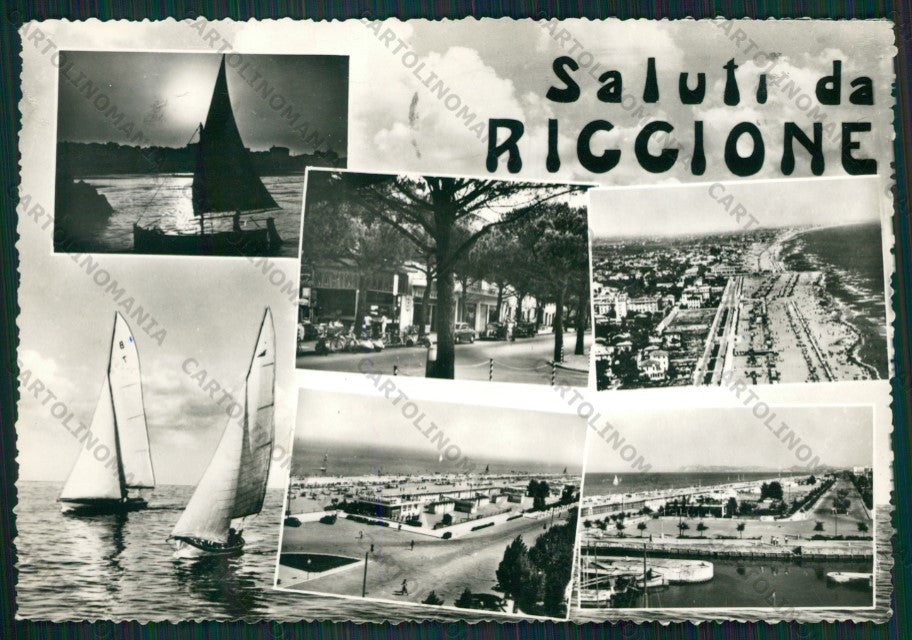 Rimini Riccione Saluti da Foto FG cartolina KB0313 – fronte