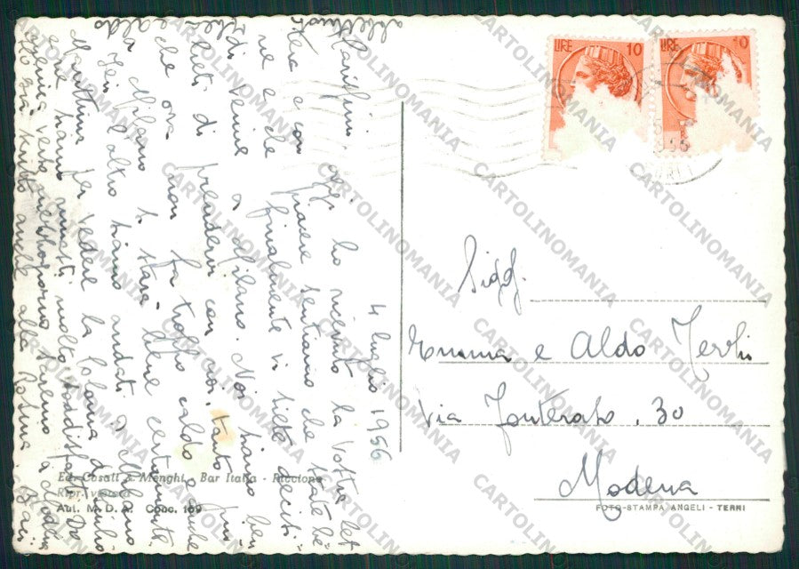 Rimini Riccione Foto FG cartolina KB0321 – retro