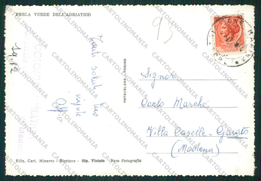 Rimini Riccione Edenroch Foto FG cartolina KB0335 – retro