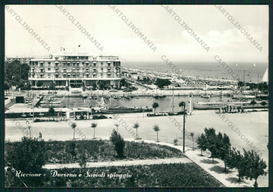 Rimini Riccione PIEGA Foto FG cartolina KB0341 – fronte