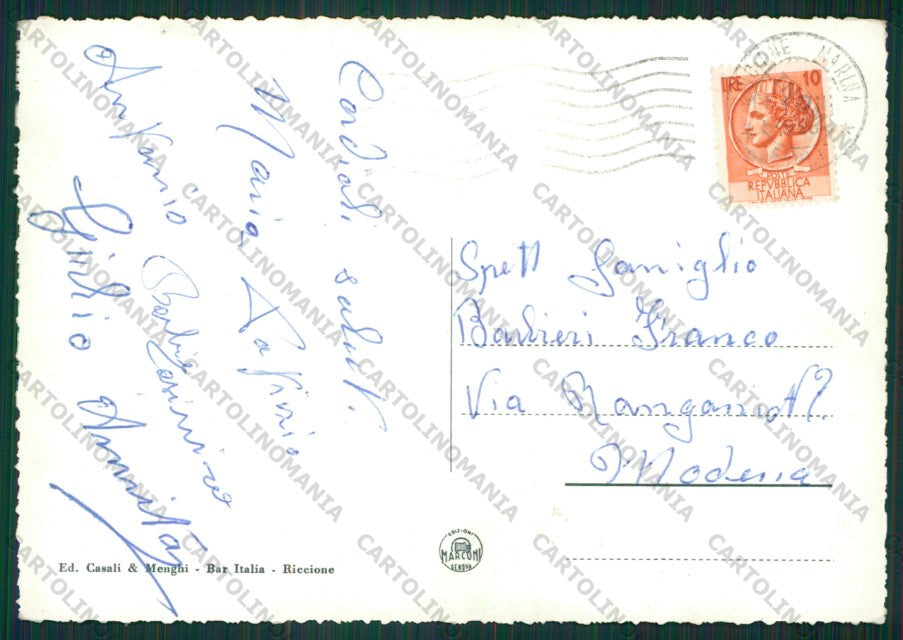 Rimini Riccione Foto FG cartolina KB0343 – retro