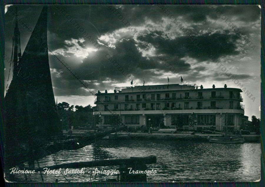 Rimini Riccione Barca Foto FG cartolina KB0348 – fronte