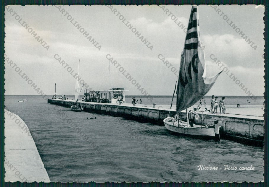 Rimini Riccione Barca Foto FG cartolina KB0354 – fronte