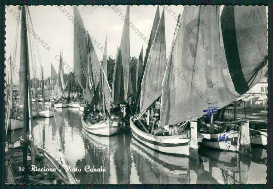 Rimini Riccione Barche Foto FG cartolina KB0360 – fronte