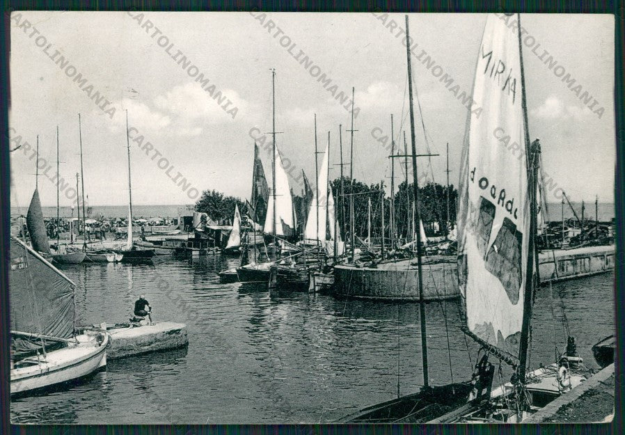 Rimini Riccione Barche PIEGHINA Foto FG cartolina KB0364 – fronte