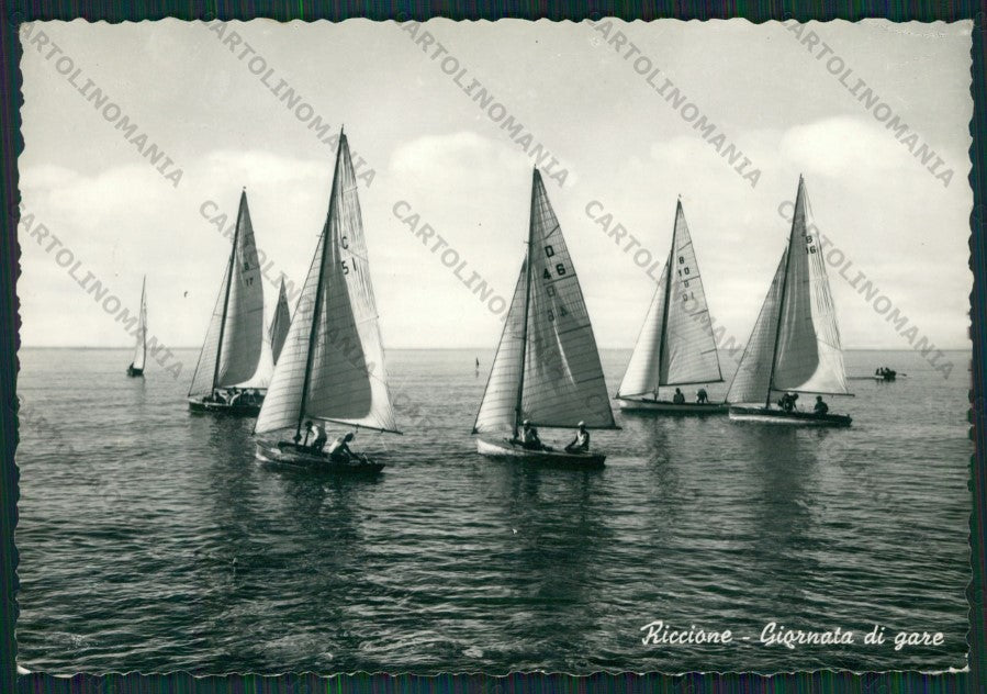 Rimini Riccione Barche Foto FG cartolina KB0379 – fronte