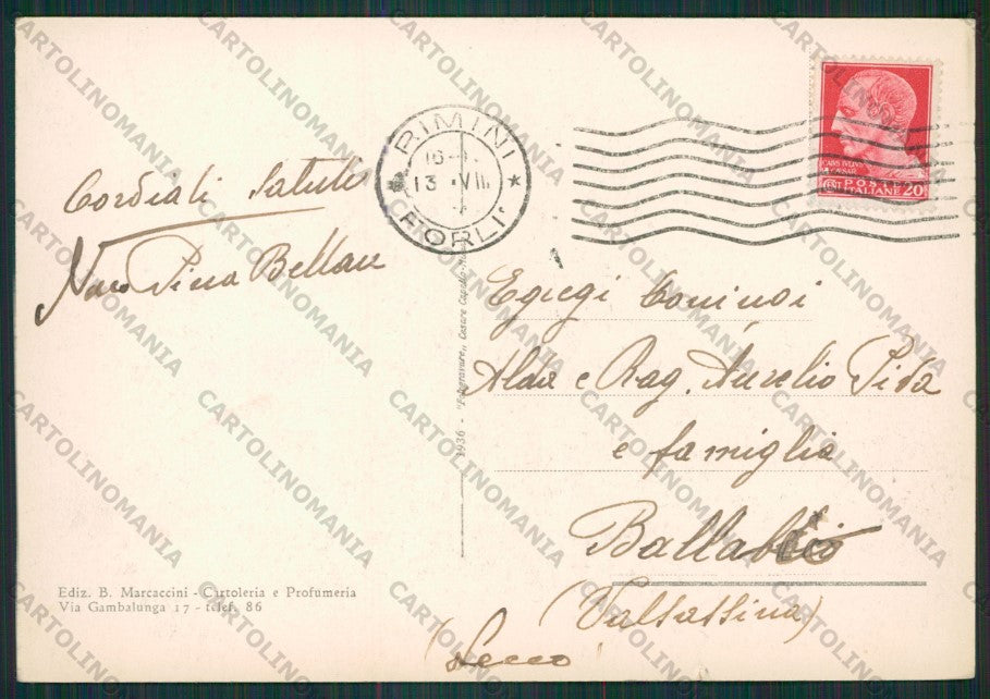 Rimini Città STRAPPINO FG cartolina KB0398 – retro