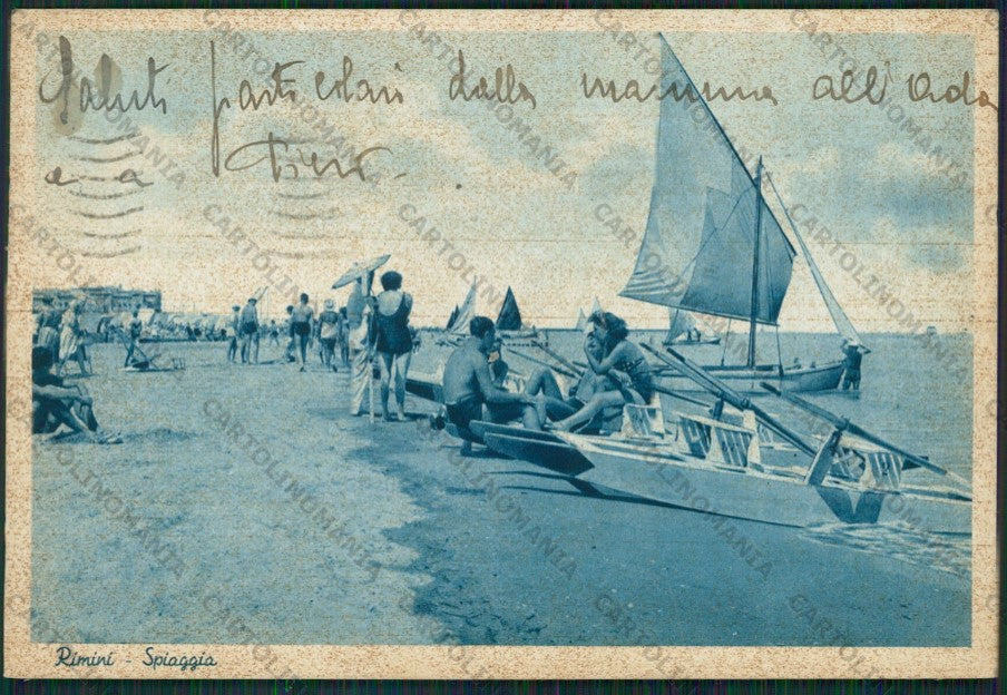 Rimini Città Barche FG cartolina KB0402 – fronte
