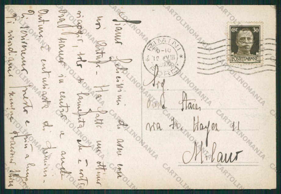 Rimini Città Barche FG cartolina KB0402 – retro