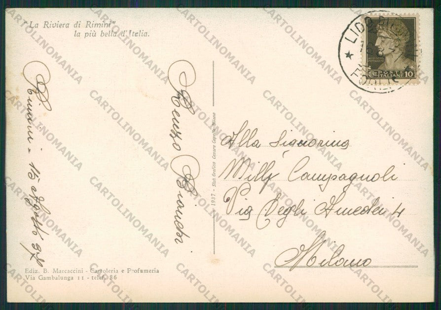 Rimini Città FG cartolina KB0404 – retro