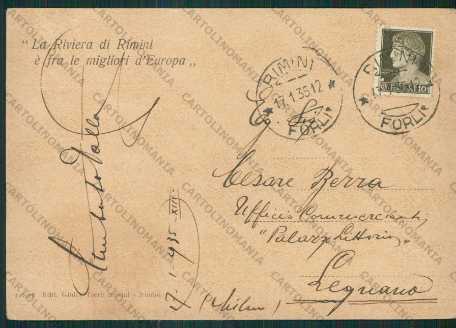 Rimini Città FG cartolina KB0429 – retro