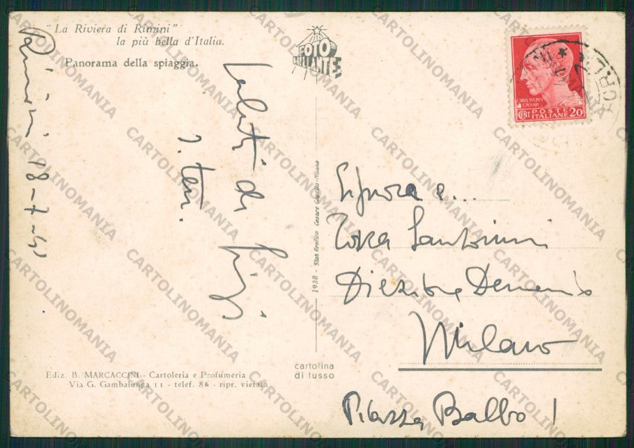 Rimini Città Barche Foto FG cartolina KB0434 – retro