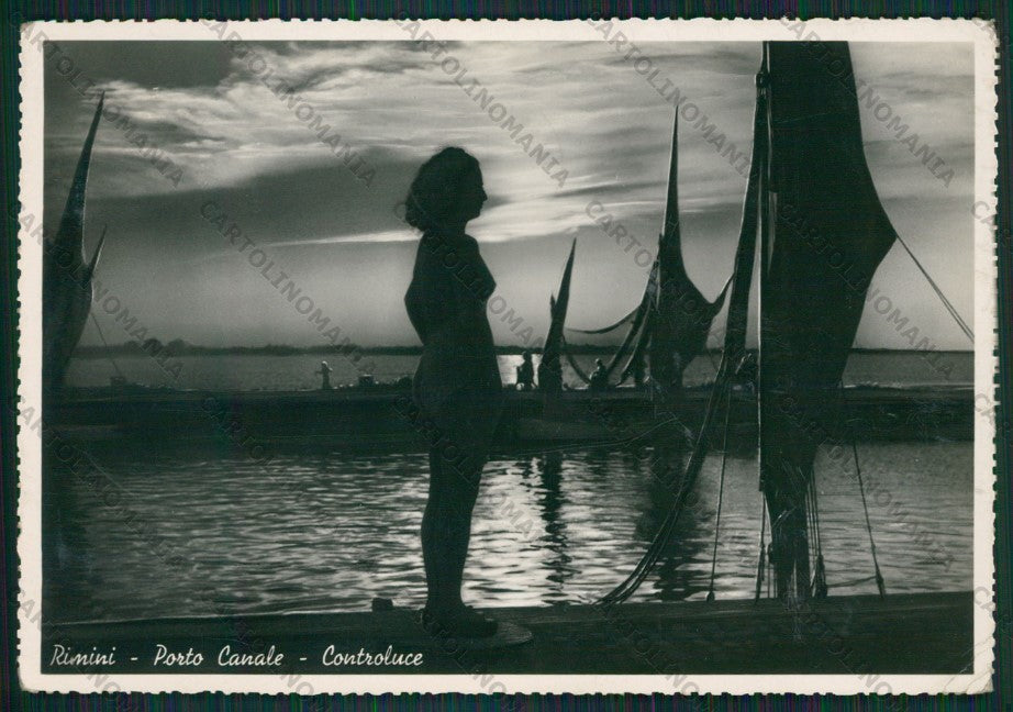 Rimini Città Porto Canale Foto FG cartolina KB0441 – fronte