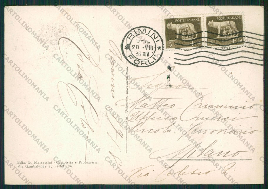 Rimini Città FG cartolina KB0450 – retro