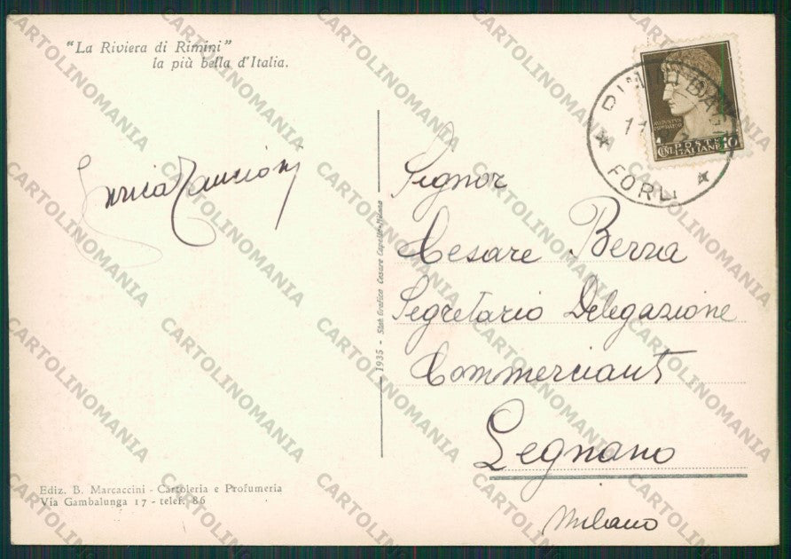Rimini Città FG cartolina KB0466 – retro