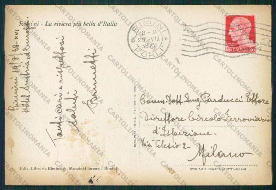 Rimini Città MACCHIE FG cartolina KB0483 – retro