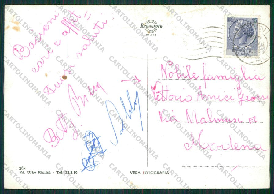 Rimini Città Saluti da Foto FG cartolina KB0491 – retro